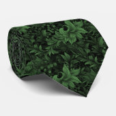 Cravate Vert Chasseur Botanique Orné (Roulé)