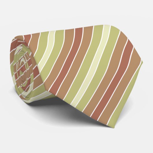 Cravate Vert clair et rose Motif à rayures multiples (Roulé)
