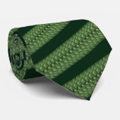 Cravate vert Clochers (Roulé)