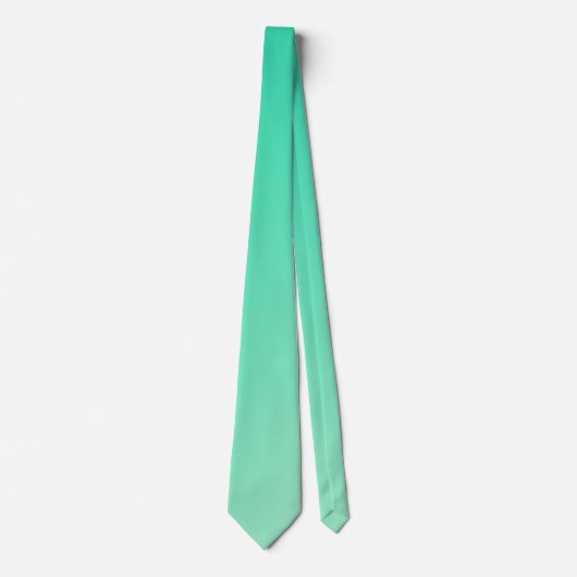 Cravate Vert cyan foncé et vert citron vert (Devant)