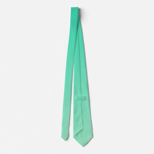 Cravate Vert cyan foncé et vert citron vert (Dos)