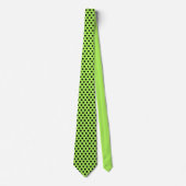 Cravate Vert de chaux Motif Pois minimal (Devant)