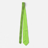Cravate Vert de chaux Motif Pois minimal (Dos)