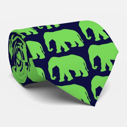 Cravate Vert d'éléphant (Roulé)
