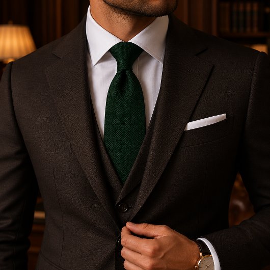 Cravate Vert émeraude luxueux texturé