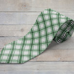 Cravate vert et blanc<br><div class="desc">Transformez votre saison de vacances avec notre Cravate exquise, avec une étonnante aquarelle vert et blanc motif plaid de buffle. Cette cravate dégage une élégance intemporelle et un charme festif, ce qui en fait l'accessoire parfait pour toutes les occasions de vacances. Élevez votre tenue festive et ajoutez une touche de...</div>