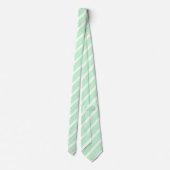 Cravate Vert et blanc cinq bandes motif (Dos)
