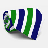Cravate Vert et Bleu rayé (Roulé)