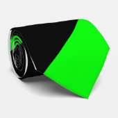 Cravate Vert et noir atomiques (Roulé)