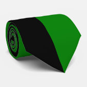 Cravate Vert et Noir Couleur Partagée (Roulé)