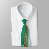 Cravate vert et or Fluid Swirl (Attaché)