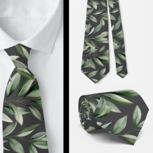 Cravate Vert Feuille Vert Nature Botanique Décontracté