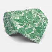 Cravate Vert feuilles (Roulé)