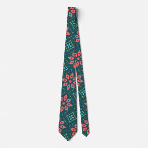 Cravate Vert floral mou