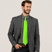 Cravate Vert fluorescent - vos monogrammes