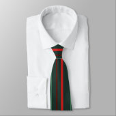 Cravate Vert foncé et rouge foncé (Attaché)
