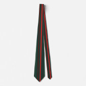 Cravate Vert foncé et rouge foncé (Devant)
