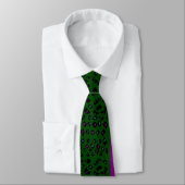 Cravate Vert forêt foncé avec motifs (Attaché)