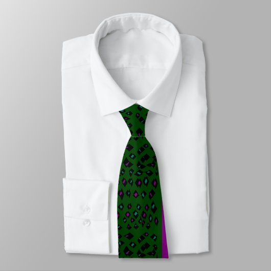 Cravate Vert forêt foncé avec motifs (Attaché)