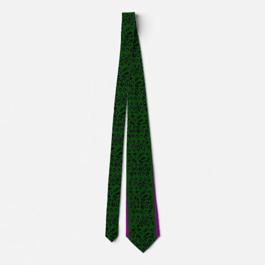 Cravate Vert forêt foncé avec motifs (Dos)
