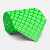 Cravate Vert géométrique (Roulé)