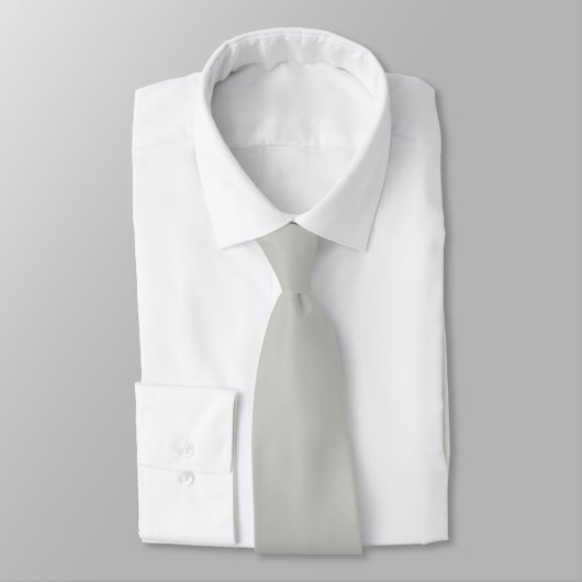 Cravate Vert gris clair uni (Attaché)
