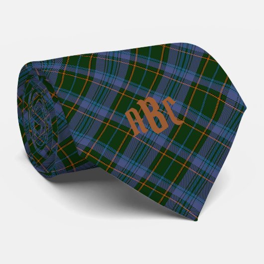 Cravate Vert, Lavande, Or avec monogramme en option (Roulé)