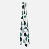 Cravate Vert Motif Pine Tree (Dos)