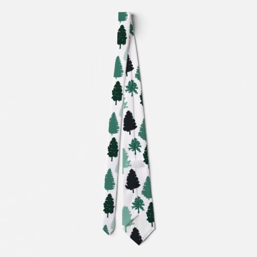 Cravate Vert Motif Pine Tree (Dos)
