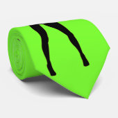 Cravate vert néon avec femme Saxo - Choisir la cou (Roulé)