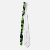 Cravate Vert noir blanc Motif tendance (Dos)