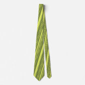 Cravate Vert olive et rayures jaune citron (Devant)
