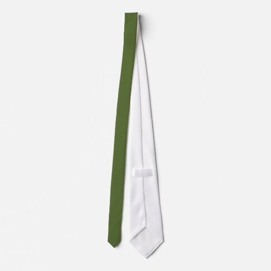 Cravate Vert olive foncé (Dos)