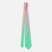 Cravate Vert pastel et rose pastel ombre (Dos)