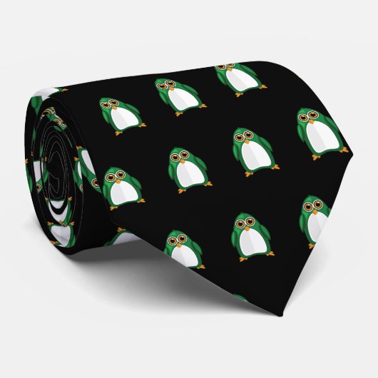 Cravate Vert pingouin (Roulé)