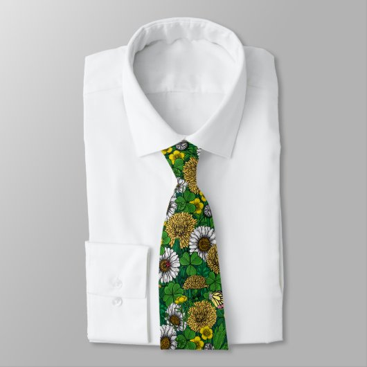 Cravate Vert printemps (Attaché)