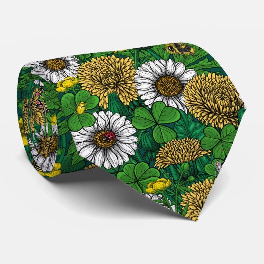Cravate Vert printemps (Roulé)