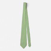 Cravate Vert Sage clair avec Pinstripes blanches ivoire (Devant)