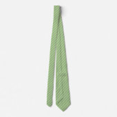 Cravate Vert Sage clair avec Pinstripes blanches ivoire (Dos)