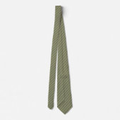 Cravate Vert Sage foncé avec Gris Charbon Pinstripes (Dos)