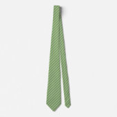 Cravate Vert Sage Léger avec Gris Charbon Pinstrus (Devant)
