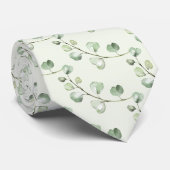 Cravate Vert sauge eucalyptus verdure mariage élégant (Roulé)