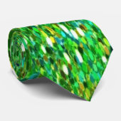Cravate Vert scintillant de fêtes Bling (Roulé)