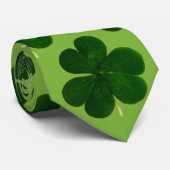 Cravate Vert Shamrock Fête de la Saint-Patrick (Roulé)
