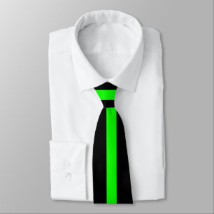 Cravate Vert simple sur bande noire