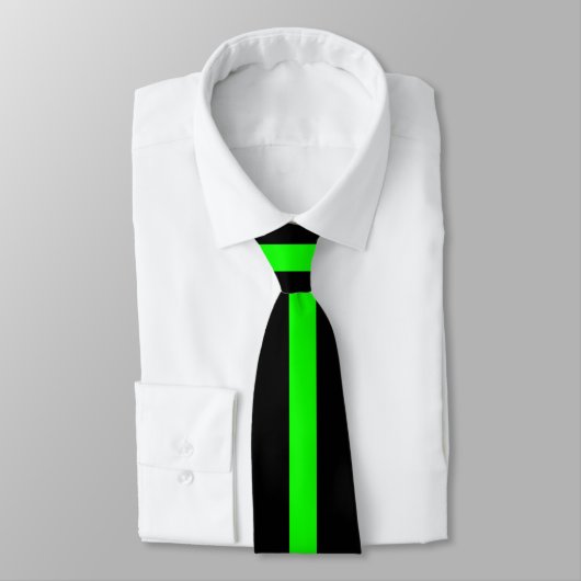 Cravate Vert simple sur bande noire (Attaché)