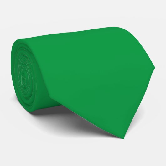 Cravate Vert simple uni (Roulé)