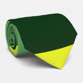 Cravate Vert sur jaune (Roulé)