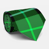 Cravate vert Tartan Plaid (Roulé)