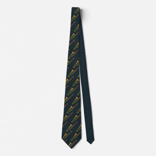 Cravate vert Trombone (Devant)